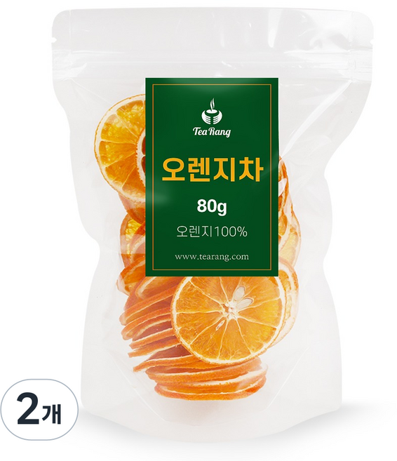 티랑 건오렌지 슬라이스, 80g, 2개