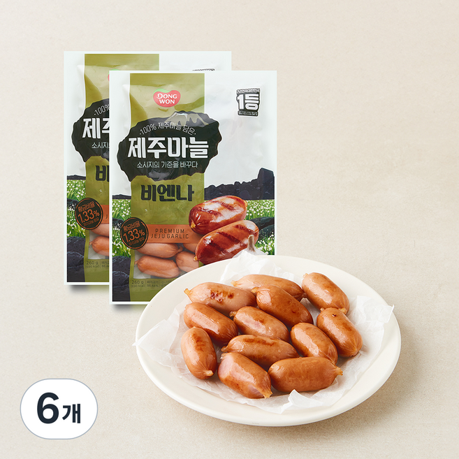 (주)동원에프앤비 동원 제주마늘 비엔나, 260g, 6개