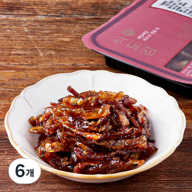 바다원 식도감 쥐포채볶음, 100g, 6개