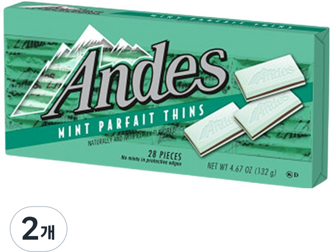 안데스 민트 파르페 초콜릿, 2개, 132g