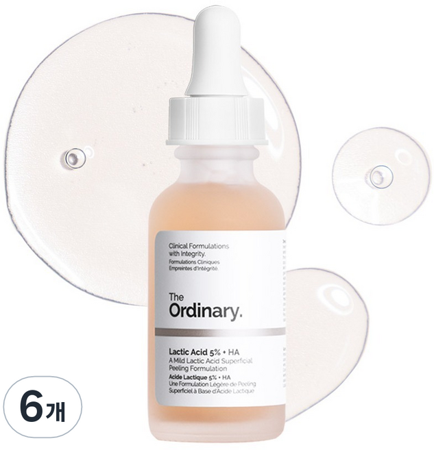 디오디너리 랙틱 애시드 5% + HA 세럼, 6개, 30ml