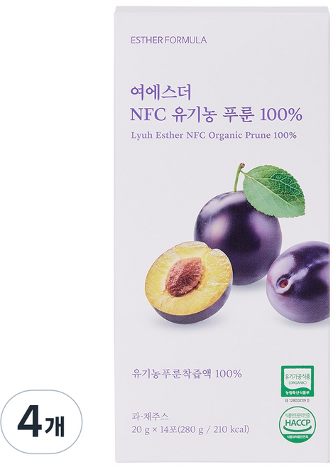 에스더포뮬러 여에스더 NFC 유기농 푸룬 100%, 20g, 56개