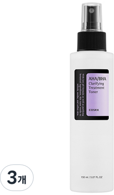 코스알엑스 아하 바하 클래리파잉 트리트먼트 토너, 150ml, 3개