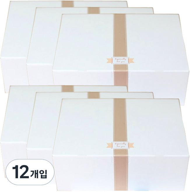 E Home Baking 堅固的一鍵式紙盒 中, 白色, 12入