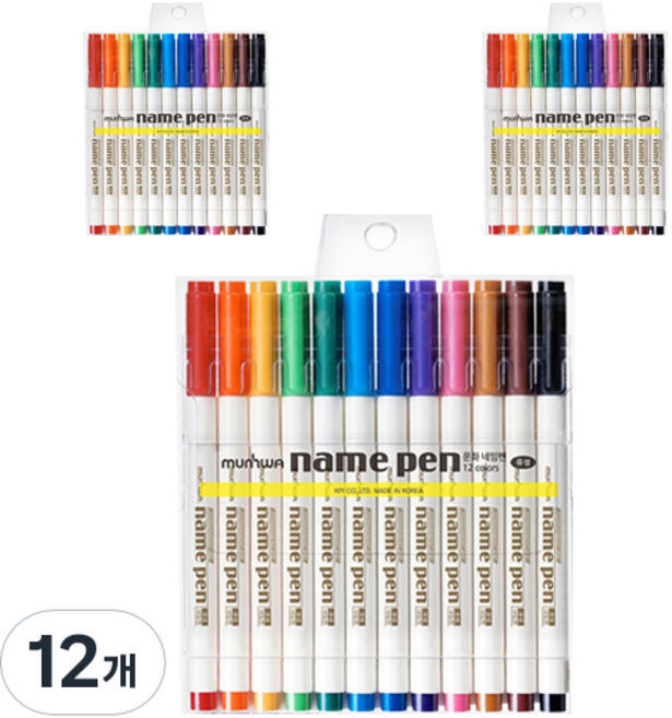 문화연필 12색 네임펜, 혼합색상, 144개