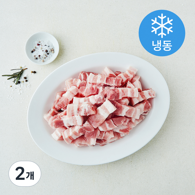미니 벽돌 오겹살 (냉동), 2개, 1kg
