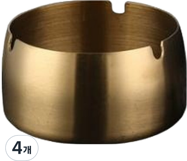 셀리빙 방수 방풍 스테인리스 재떨이 70 x 50 x 80 mm, 골드, 4개
