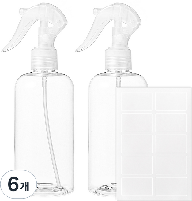 코멧 건스프레이 용기 300ml, 투명, 6개