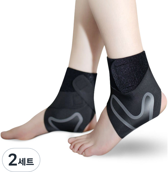 TALLSTOY 運動腳踝護帶 雙腳組, 2套, 黑色