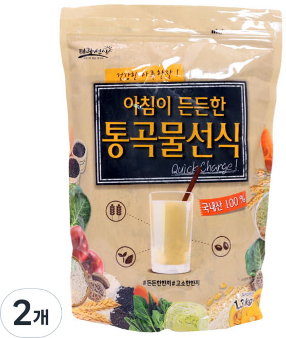 엄마사랑 아침이 든든한 통곡물 선식, 2개, 1.3kg