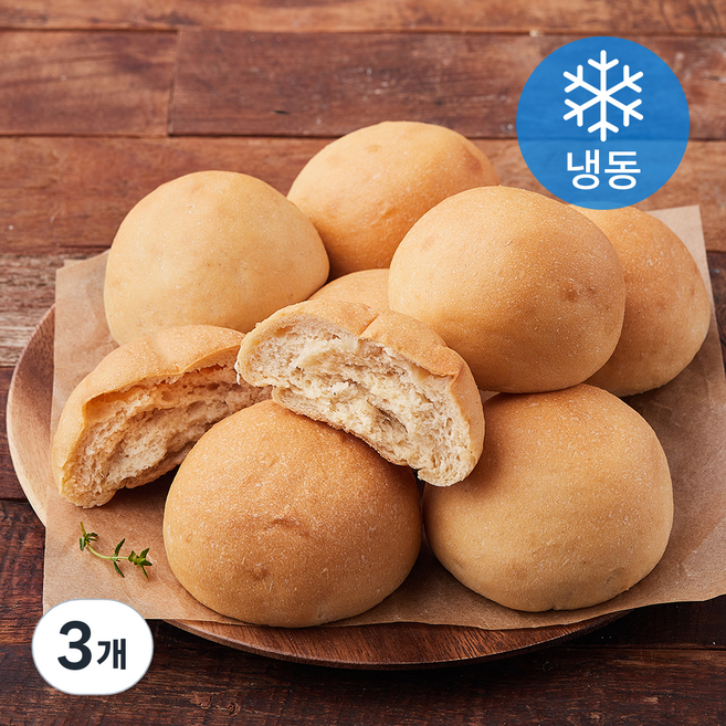 비그레인 식물성 두유현미 쌀모닝빵 (냉동), 45g, 8개입, 3개