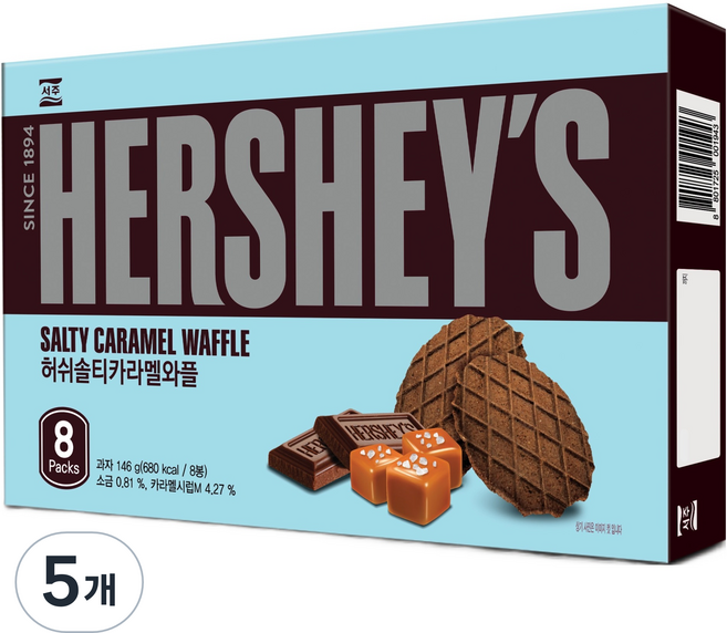 허쉬 솔티카라멜 와플, 146g, 5개