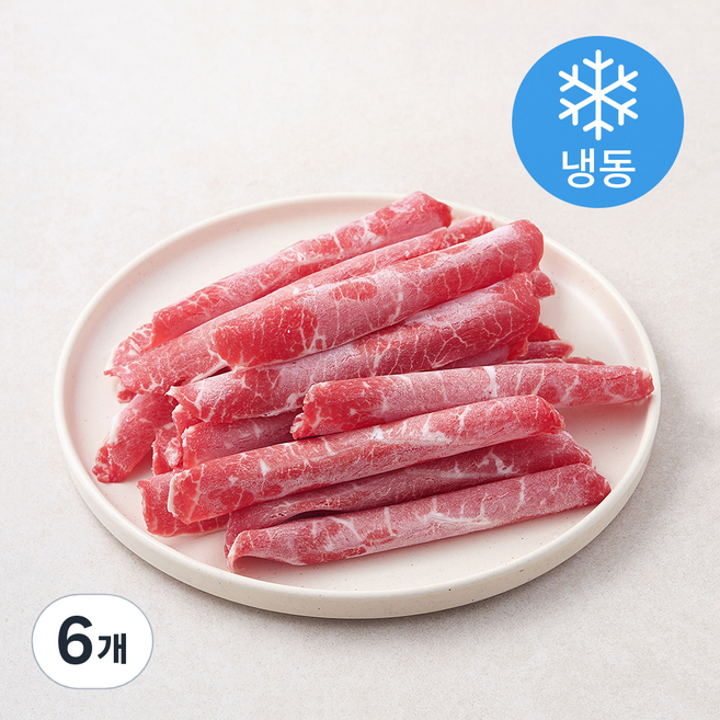 한우 부채살 돌돌말이 2등급 구이용 (냉동), 6개, 200g