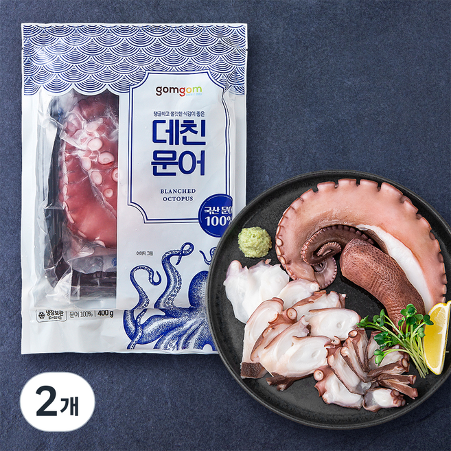 곰곰 데친문어, 400g, 2개