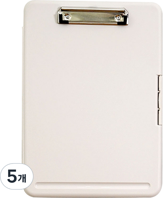 가규 클립 보드 파일 케이스 A4, 아이보리, 5개