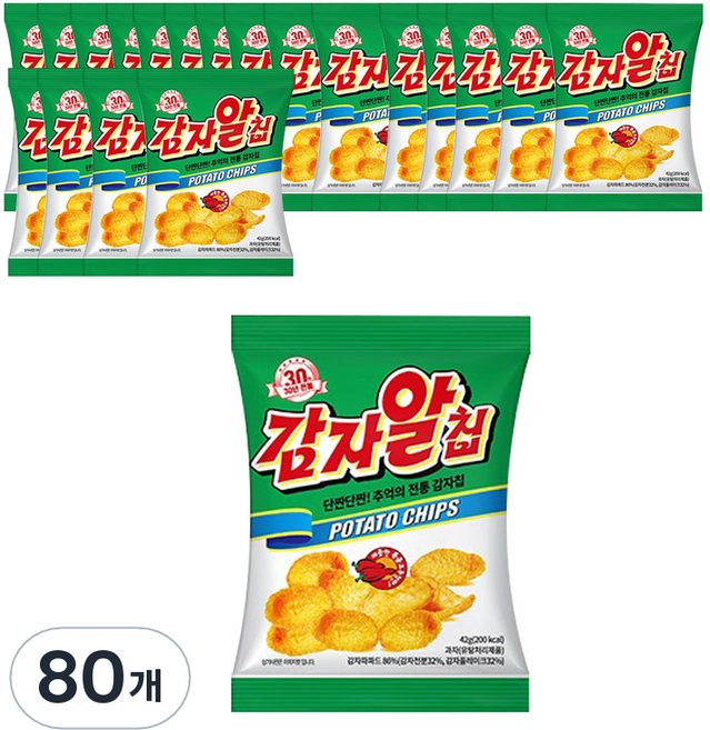 영양제과 감자알칩, 42g, 80개