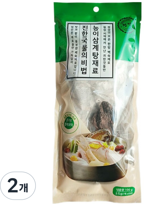 조은약초 능이 백숙재료, 100g, 2개