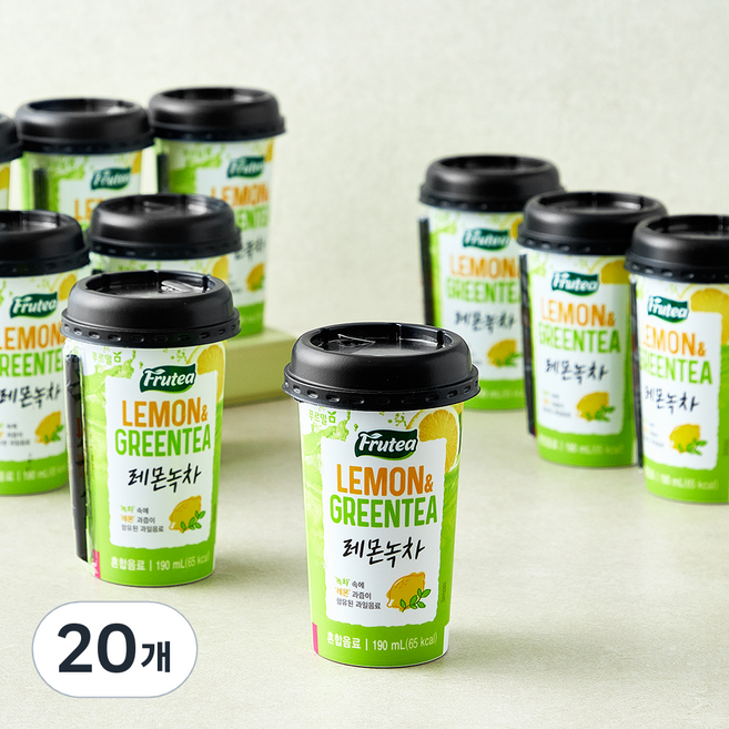 푸르밀 푸르티 레몬녹차 아이스티, 20개, 190ml