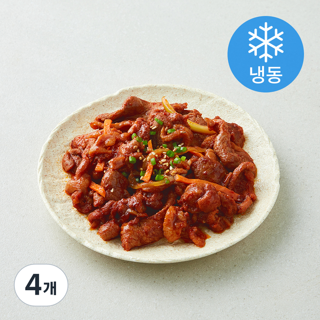 퀸덕 고추장 양념 오리불고기 (냉동), 200g, 4개