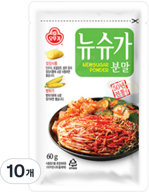 오뚜기 뉴슈가분말, 60g, 10개