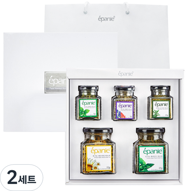 에빠니 유기농 허브차 선물세트, 5종, 2세트