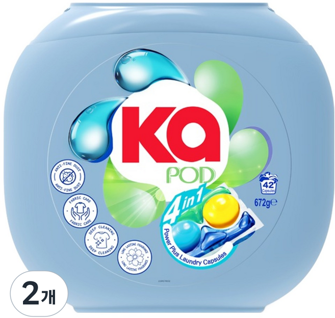 카포드 듀얼코어 4in1 파워플러스 캡슐세탁세제, 2개, 42개입
