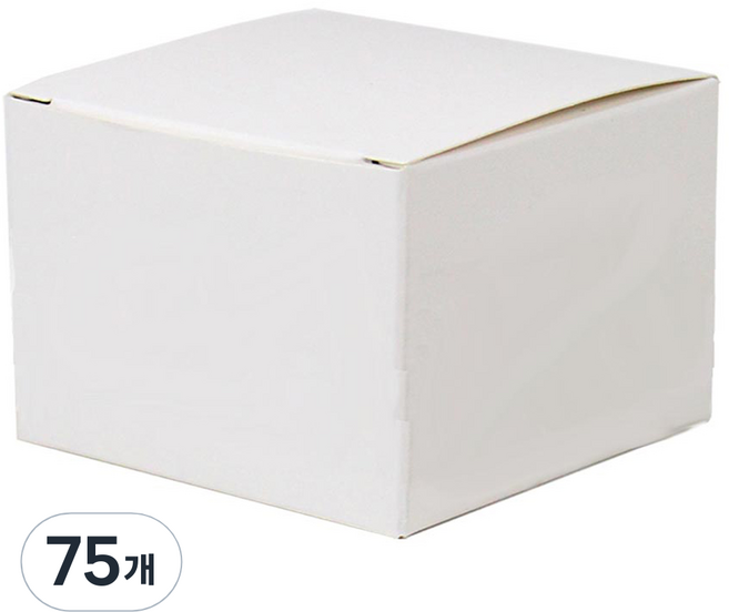 아이엔피 무지 단상자 9x9x9cm, 화이트, 75개