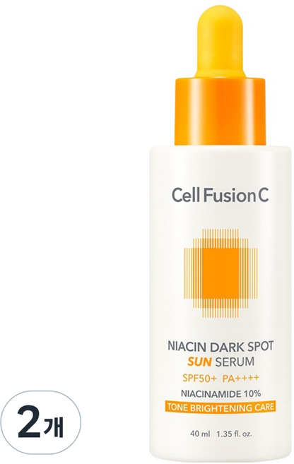 셀퓨전씨 나이아신 잡티 썬 세럼 SPF50+ PA++++, 2개, 40ml