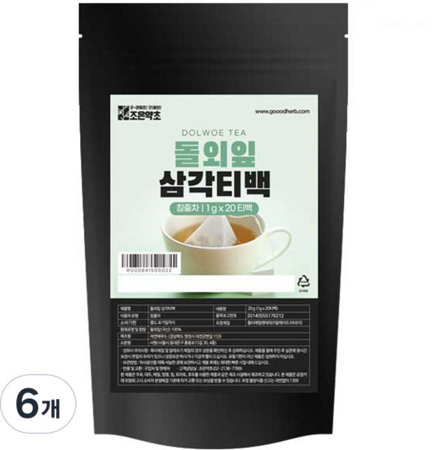 조은약초 돌외잎 삼각티백, 1g, 20개입, 6개