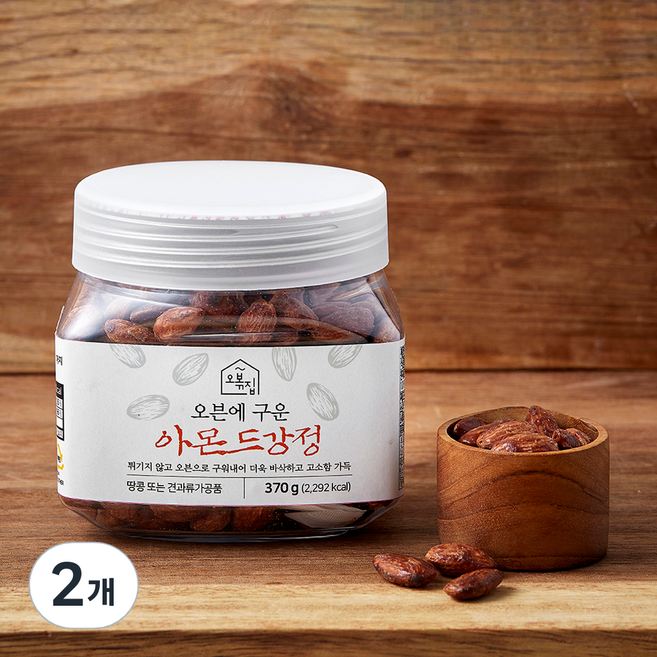오볶집 오븐에 구운 아몬드 강정, 2개, 370g