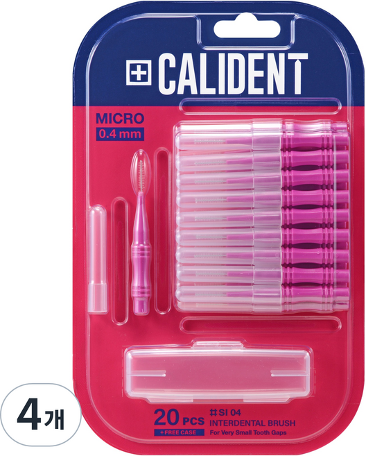 칼리덴트 치간칫솔 마이크로, 0.4mm, 20개입, 4개