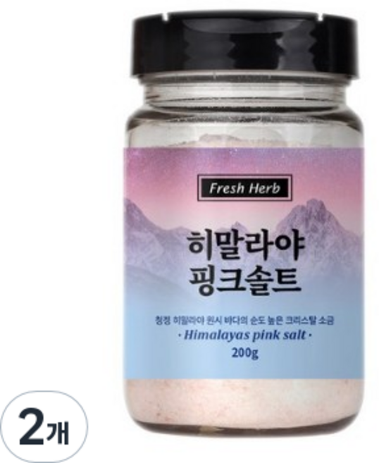 신선약초 히말라야 핑크솔트, 200g, 2개