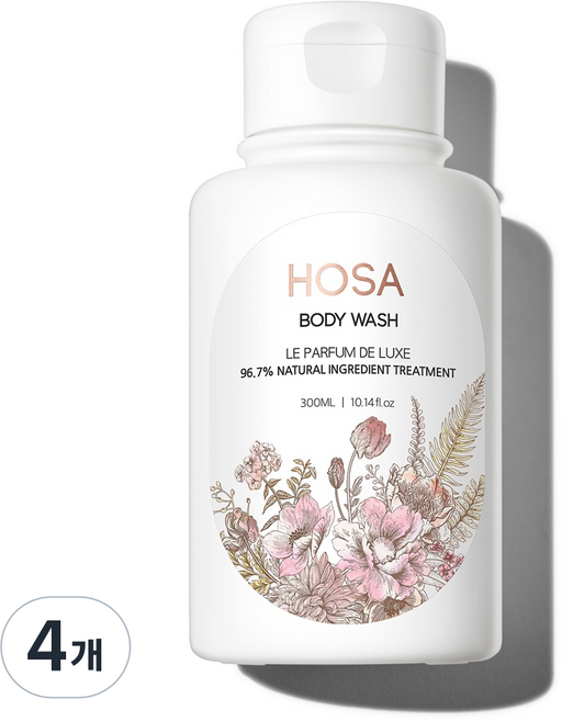 HOSA 香水沐浴乳, 300ml, 4個