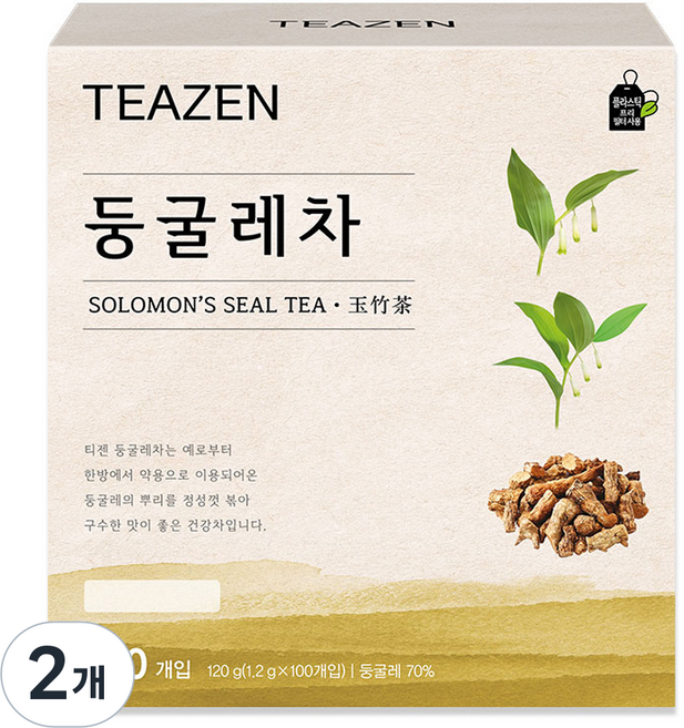 티젠 둥굴레차, 1.2g, 100개입, 2개