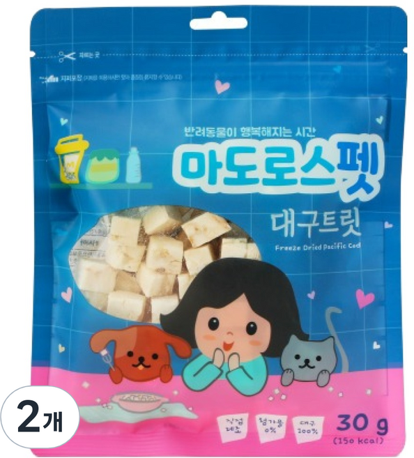 마도로스펫 반려동물 트릿, 대구, 30g, 2개