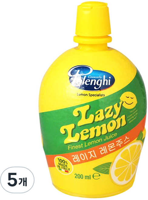 레이지레몬 주스, 200ml, 5개