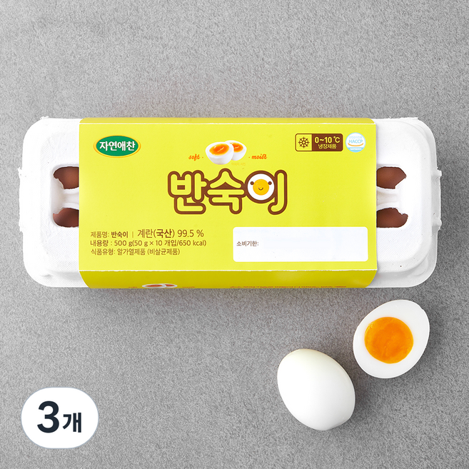 자연애찬 반숙이 500g, 10구, 3개