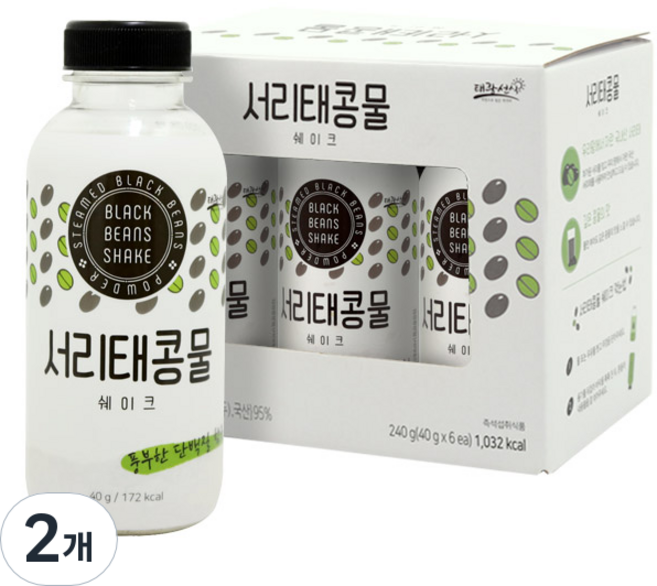 태광선식 서리태콩물 쉐이크 선식가루, 12개, 40g