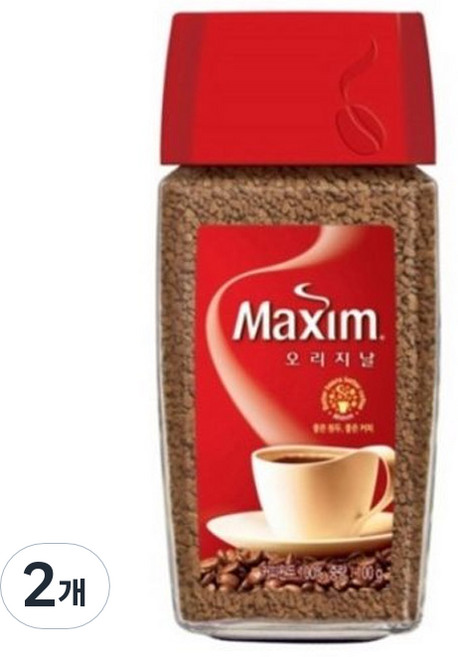 맥심 오리지날 원두커피믹스 병, 100g, 2개, 1개입