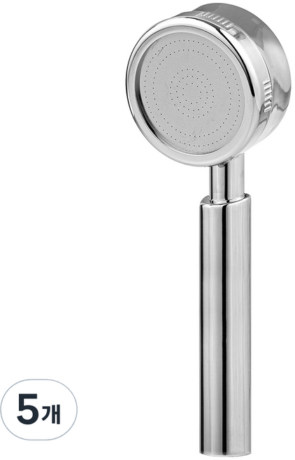 코멧 수압상승 샤워기 헤드 단품, 5개, 실버