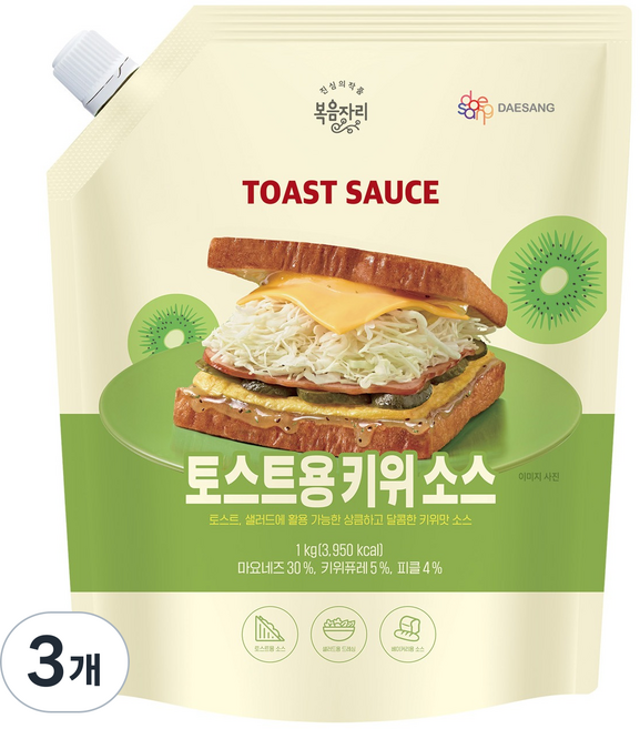 복음자리 토스트용 키위소스, 3개, 1kg