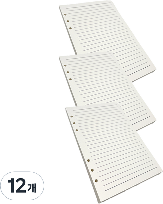 만들하비 A5 바인더 6공 다이어리 속지, 12개, 80매