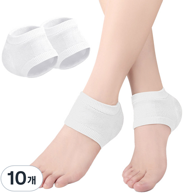 파보라보 실리콘 뒤꿈치 보습 풋패드 화이트, 30g, 10개, 2개입