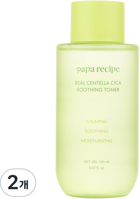 파파레서피 리얼 센텔라 시카 수딩 토너, 2개, 150ml