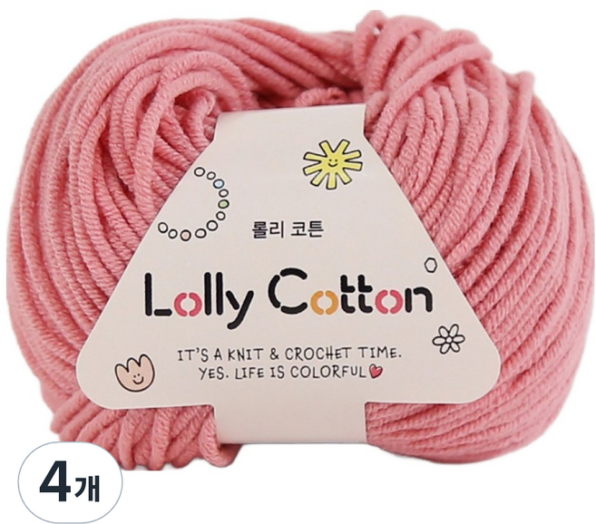 앵콜스 롤리코튼 뜨개실, 34 플라밍고, 4개