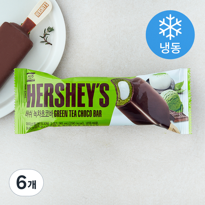 허쉬 녹차초코바 (냉동), 6개, 1개입, 90ml