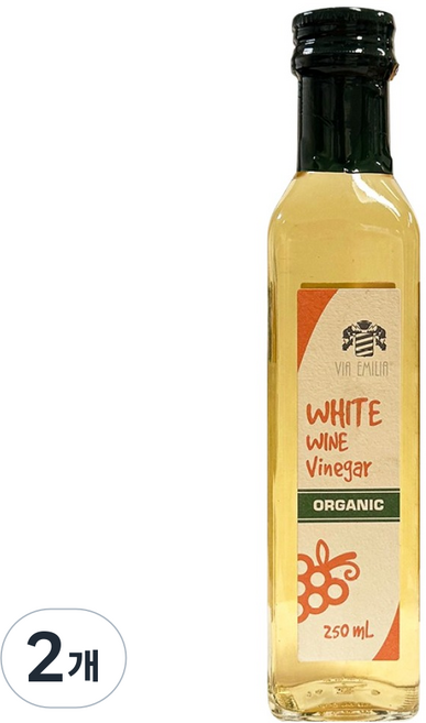 에밀리아 유기농 화이트와인 비니거, 250ml, 2개