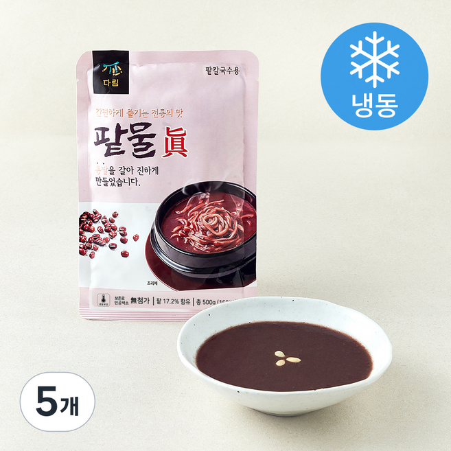 다림식품 팥물 진 (냉동), 500g, 5개, 1개입