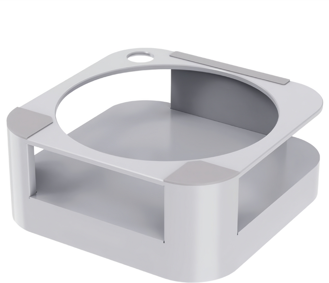 Lestar Apple M4 Mac Mini 鋁合金散熱支架 KM27, 銀色, 1個