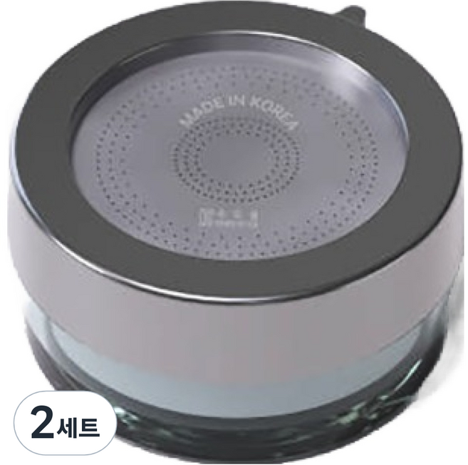와토스 러버블 필터 세면대 포말헤드 + 필터 2p 세트 WP802, 크롬, 2세트